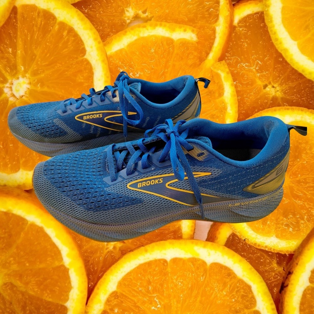 Brooks Levitate 6 Mens Running Shoes Blue Gold Gum 1103951D405 Size 11 D